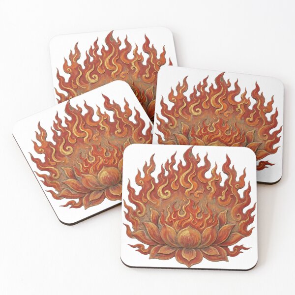 Item preview, Flame Lotus - Dunhuang Mural Art designed and sold by Enchanting East.