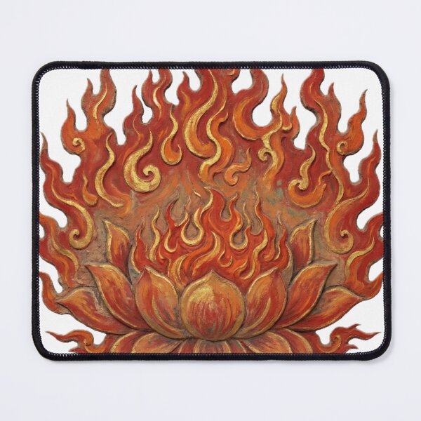 Item preview, Flame Lotus - Dunhuang Mural Art designed and sold by Enchanting East.