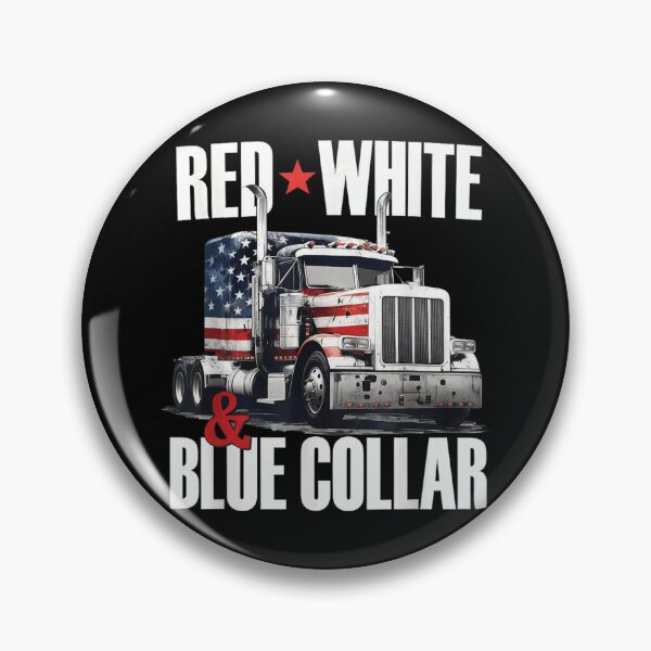 Item preview, Patriotic Red White And Blue Collar American Flag Semi Truck Graphic designed and sold by EricCotanori.