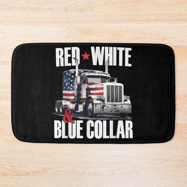 Item preview, Patriotic Red White And Blue Collar American Flag Semi Truck Graphic designed and sold by EricCotanori.