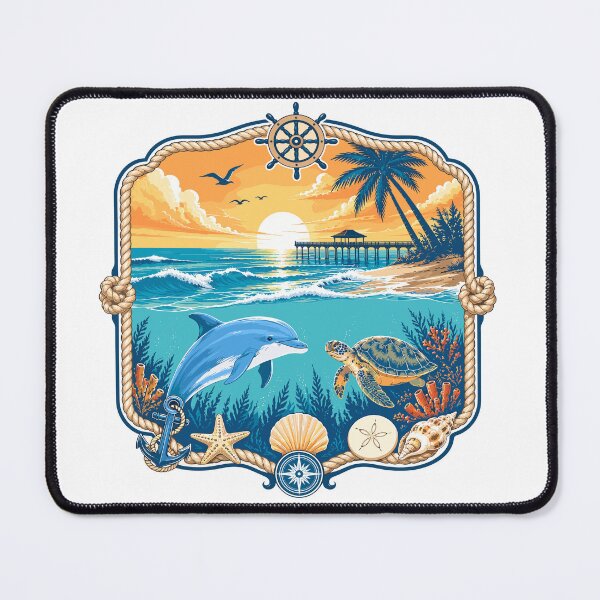 Item preview, Dolphin and Sea Turtle Sunset designed and sold by TraditionalCA.
