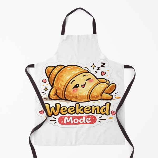 Item preview, Weekend Mode – Cute Lazy Croissant Sticker designed and sold by Rosa Studio.