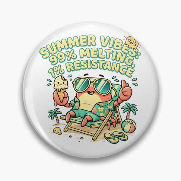 Item preview, Summer Vibes 99% Melting 1% Resistance Funny Crab designed and sold by CreativeNest Prints.