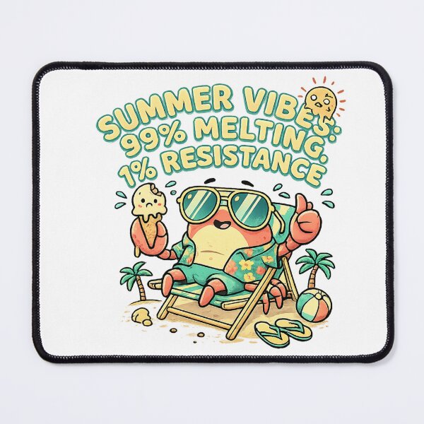 Item preview, Summer Vibes 99% Melting 1% Resistance Funny Crab designed and sold by CreativeNest Prints.