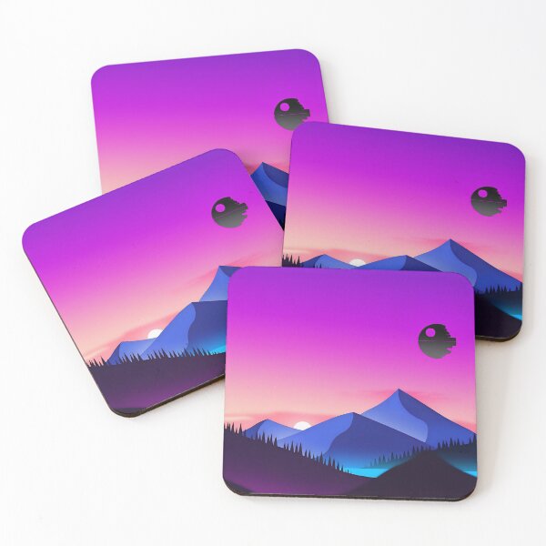 Item preview, Eclipse Over The Mountains – Minimal Space Landscape designed and sold by PosterFuel.