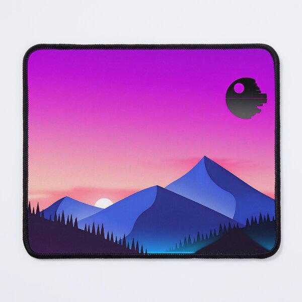 Item preview, Eclipse Over The Mountains – Minimal Space Landscape designed and sold by PosterFuel.