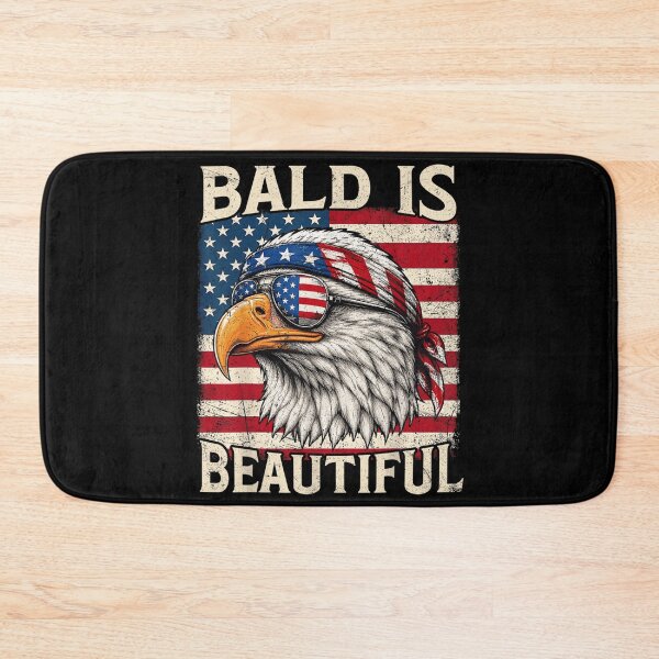 Item preview, Patriotic Bald Is Beautiful Bald Eagle American Flag Bandana Sunglasses Art designed and sold by EricCotanori.