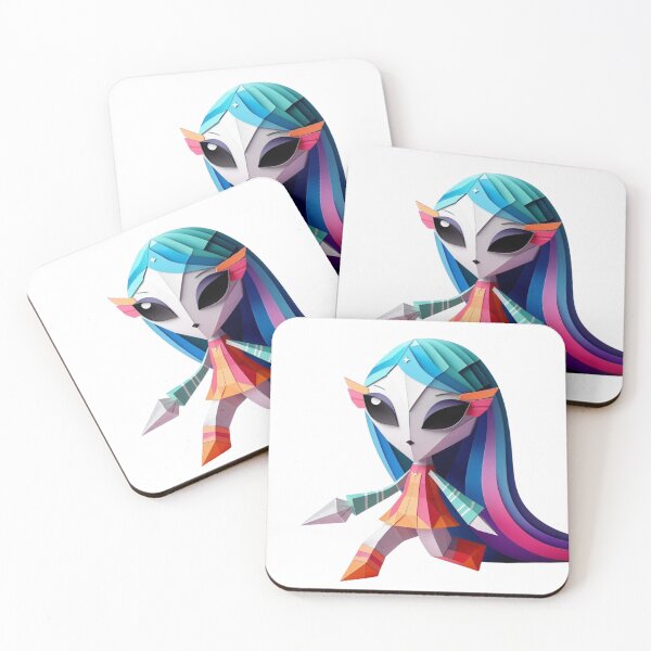 Item preview, Geometric Alien Girl  designed and sold by unboxedbyJuls.