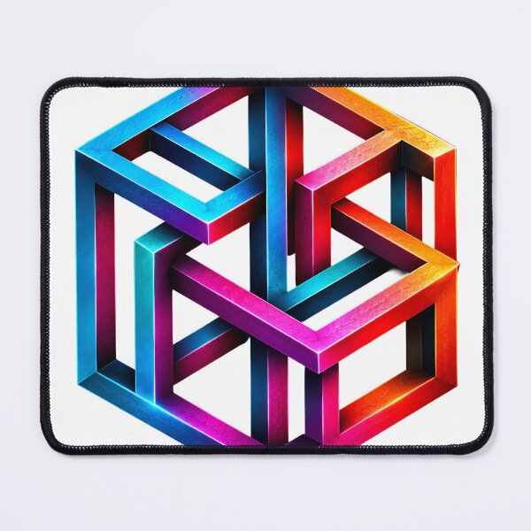 Item preview, Neon Impossible Hypercube Optical Illusion designed and sold by Jaideep Walia.