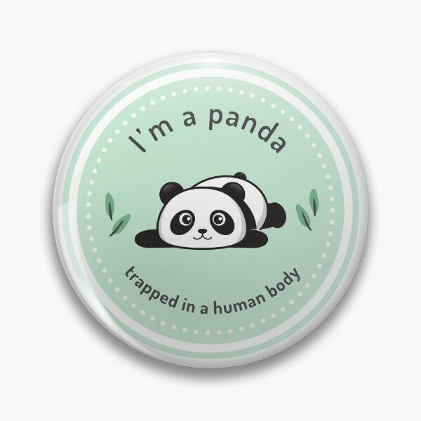 Item preview, I'm a Panda Trapped in a Human Body | Funny Cute Panda Sticker designed and sold by Olive Thread Co..