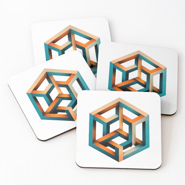 Item preview, Retro Impossible Cube Optical Illusion  designed and sold by Jaideep Walia.
