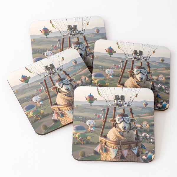 Item preview, Adventure Sheep Pilot Hot Air Balloon Festival Art designed and sold by MEEGGOO.