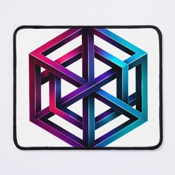 Item preview, Neon Impossible Hexagon Optical Illusion designed and sold by Jaideep Walia.