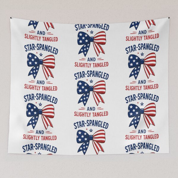 Item preview, Star spangled & Slightly tangled- patriotic design designed and sold by RahRahsCreation.