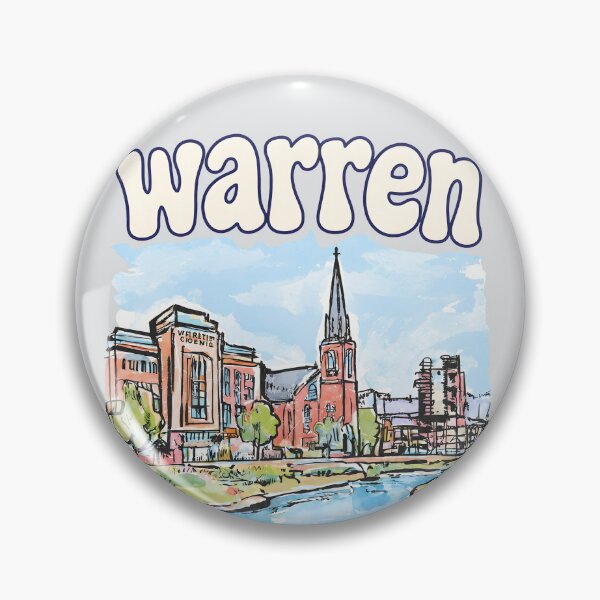 Item preview, Warren Michigan Cute Pastel Skyline designed and sold by HowToCanadian.