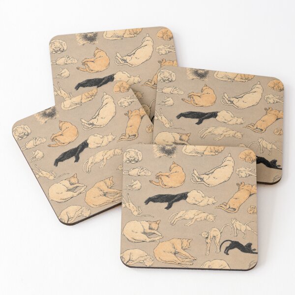 Item preview, Lazy Cats by Theophile Alexandre Steinlen - Art Nouveau Cat Illustration Feline Study Art for Cat Lovers designed and sold by RickE.