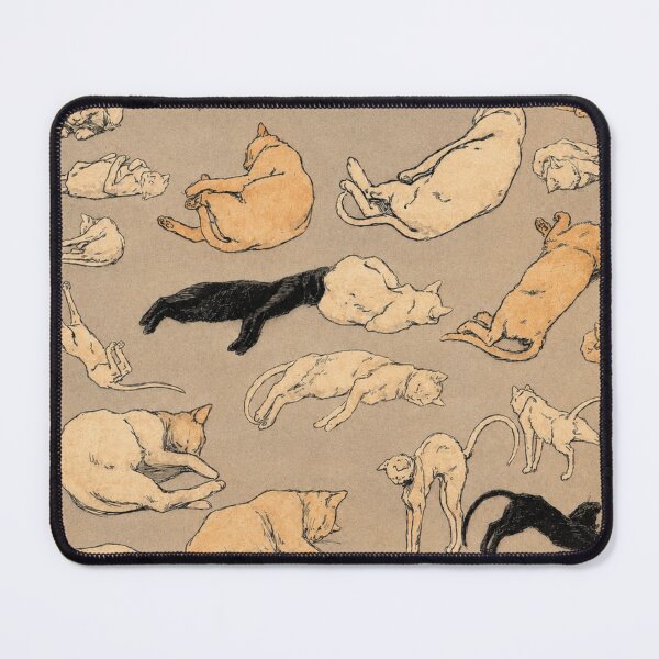 Item preview, Lazy Cats by Theophile Alexandre Steinlen - Art Nouveau Cat Illustration Feline Study Art for Cat Lovers designed and sold by RickE.