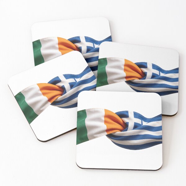 Item preview, Ireland and Greece Flags Entwined designed and sold by TirConnaill.