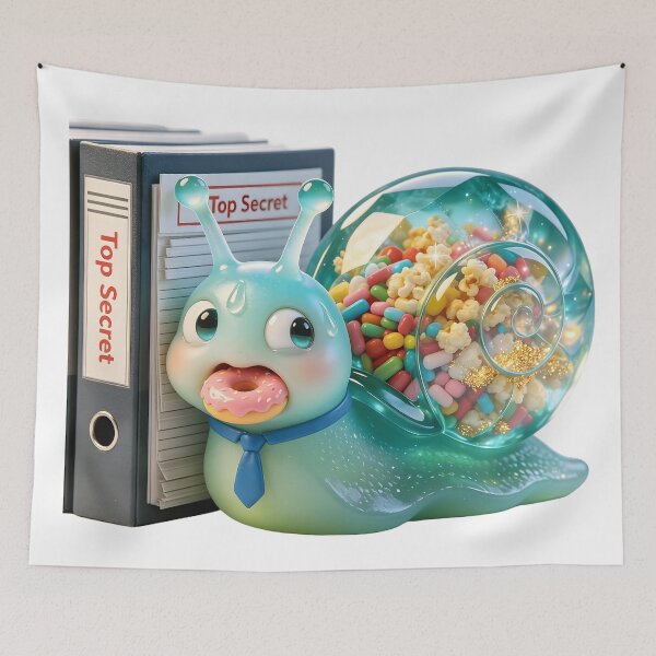 Item preview, Emerald Snail - Office Snack Thief: The Top Secret Donut designed and sold by ABYSSLAB.