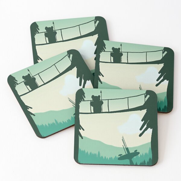 Item preview, Forest Outpost – Atmospheric Space Landscape designed and sold by PosterFuel.