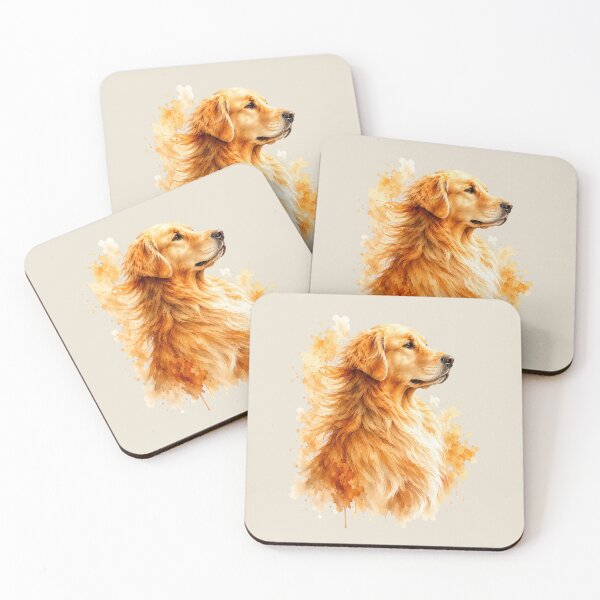 Item preview, Golden Retriever Watercolor Art Print | Majestic Dog Profile Portrait | Dog Lover Wall Decor designed and sold by Panom Suavichien.
