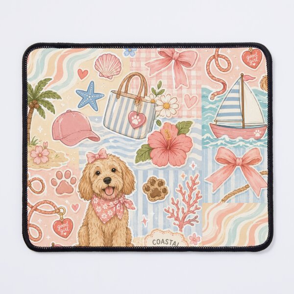 Item preview, Pink Coastal Dog Mom Summer Beach Aesthetic designed and sold by Sasikharn.