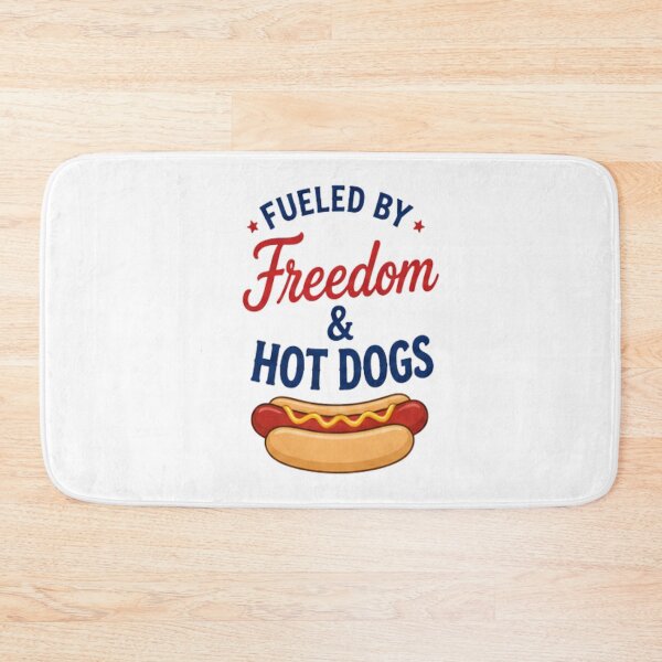 Item preview, Fueled by freedom & hot dogs- patriotic design designed and sold by RahRahsCreation.