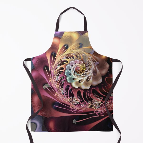 Item preview, Intricate Flame Fractal Spiral Blossom in Burgundy and Gold designed and sold by pinkal.