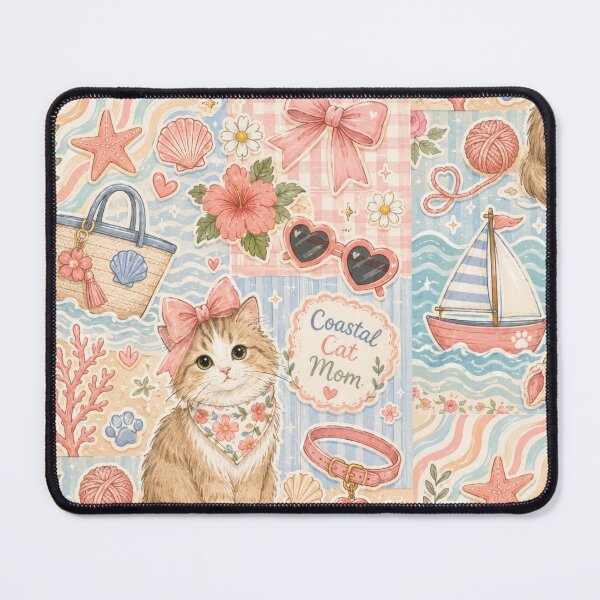 Item preview, Pink Coastal Cat Mom Summer Beach Aesthetic  designed and sold by Sasikharn.