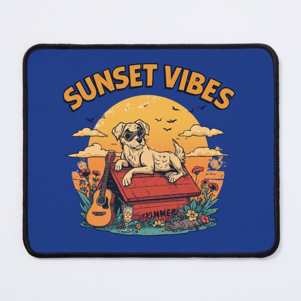 Item preview, sunset vibes dog designed and sold by aminomen.