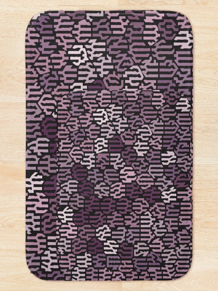 Thumbnail 5 of 6, Bath Mat, Script Pattern designed and sold by ToroRojo.