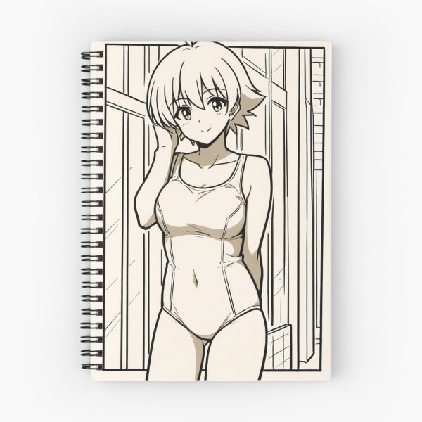 Item preview, Portrait - Anime girl elegant swimsuit designed and sold by AnimeShin.