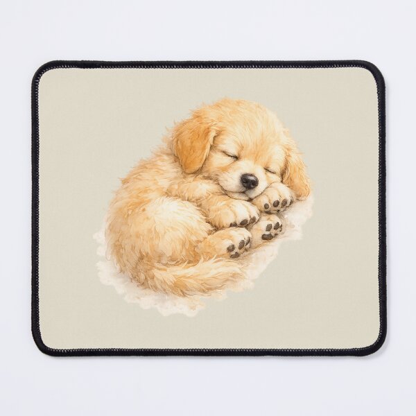 Item preview, Golden Retriever Puppy Sleeping Watercolor Art | Cute Curled Up Puppy | Cozy Dog Lover Gift designed and sold by Panom Suavichien.
