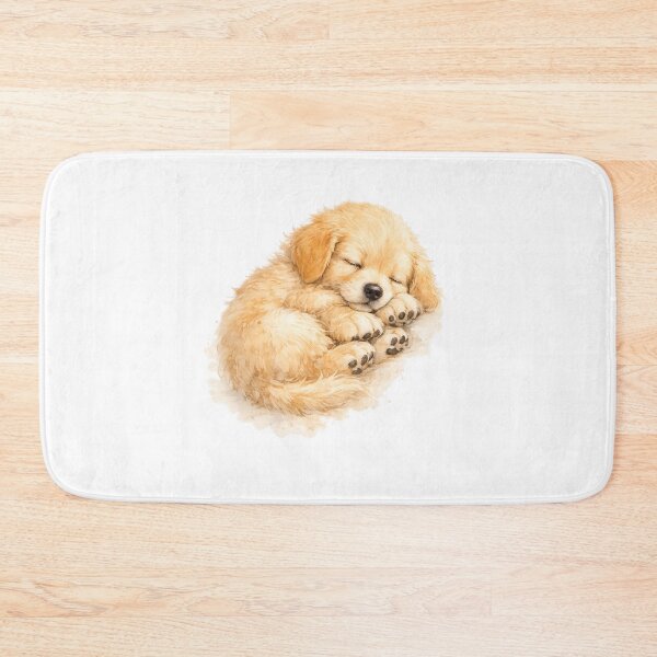 Item preview, Golden Retriever Puppy Sleeping Watercolor Art | Cute Curled Up Puppy | Cozy Dog Lover Gift designed and sold by Panom Suavichien.