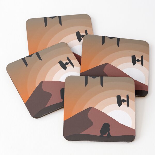 Item preview, Silent Desert Patrol – Retro Space Landscape designed and sold by PosterFuel.