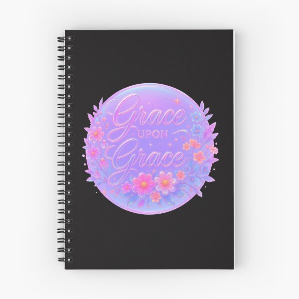 Item preview, Grace Upon Grace – Iridescent Floral Badge (Christian Faith & Inspirational Design) designed and sold by TheDailyCross1.