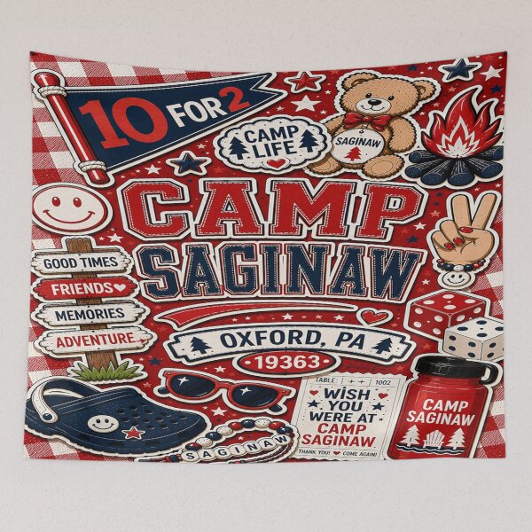 Item preview, Camp Saginaw Collage designed and sold by Rachel's Room.