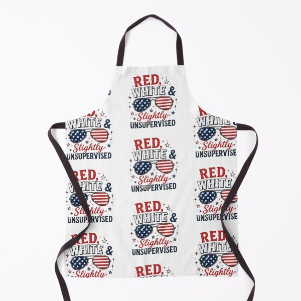 Item preview, Red white & Slightly unsupervised- patriotic design designed and sold by RahRahsCreation.