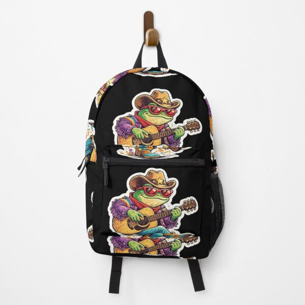 Item preview, Retro Cowboy Frog Playing Guitar Funny Vintage Western Music Sticker . designed and sold by TrendForge.