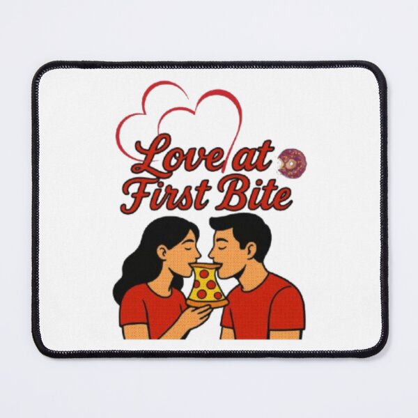 Item preview, Cute Love at First Bite Comic Book Style Foodie Poster designed and sold by Miheerala.