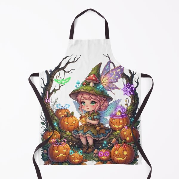 Item preview, Beautiful Gnome Fairy, Spooky Trees & Neon Jack-o'-Lanterns designed and sold by VibranPalette.