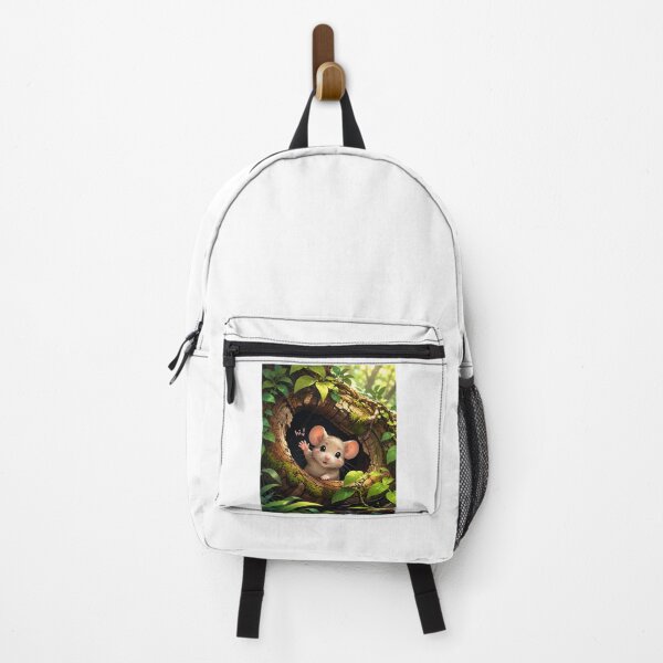 Item preview, Cute Little Mouse Peeking from a Tree Hollow designed and sold by Gayatri Designs.