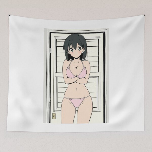 Item preview, Portrait - Anime girl pink bikini elegant designed and sold by AnimeShin.