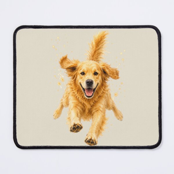 Item preview, Golden Retriever Running Watercolor Art Print | Joyful Dog Action Portrait | Playful Dog Lover Gift designed and sold by Panom Suavichien.