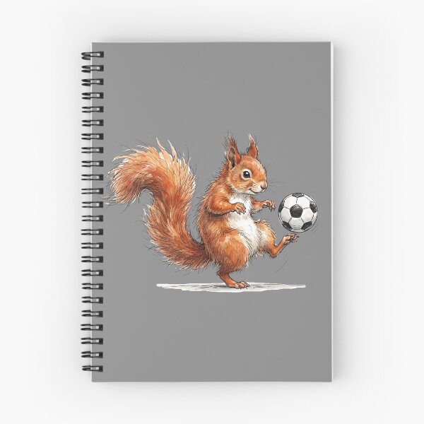Item preview, Cute Watercolor Squirrel Juggling Soccer Ball Sport Art designed and sold by BreezifyDesignStudio.