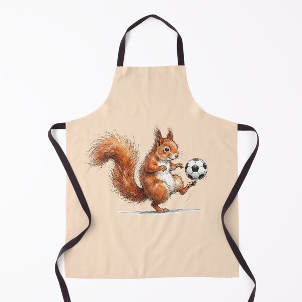 Item preview, Cute Watercolor Squirrel Juggling Soccer Ball Sport Art designed and sold by BreezifyDesignStudio.