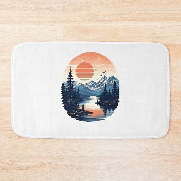 Item preview, Mountain Landscape Sunset Wilderness Art designed and sold by Amr Siam.
