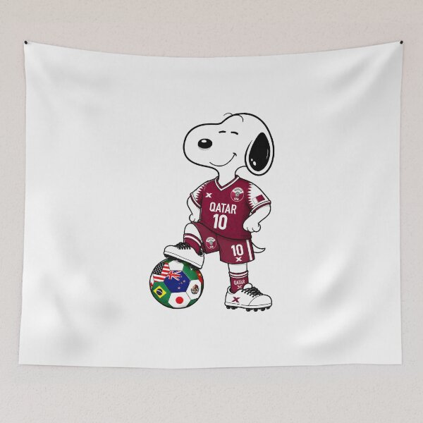 Artikelvorschau, WM 2026 | Lustiges Snoopy-Team aus Katar | Fußballfans entworfen und verkauft von Har-vee.