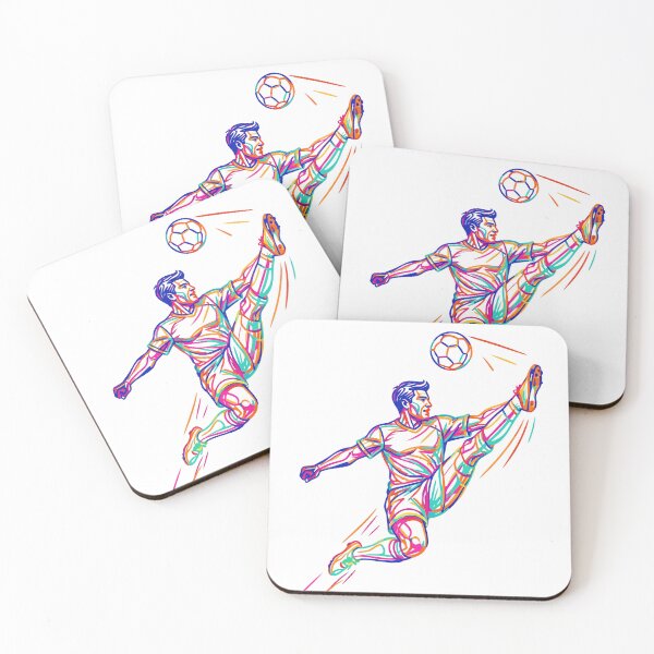Item preview, Play With Passion – Colorful Soccer Player Line Art designed and sold by pixelated_echoes.