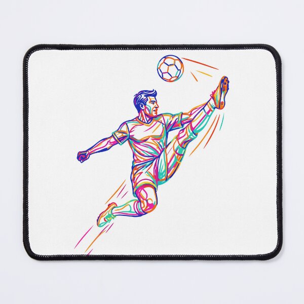 Item preview, Play With Passion – Colorful Soccer Player Line Art designed and sold by pixelated_echoes.